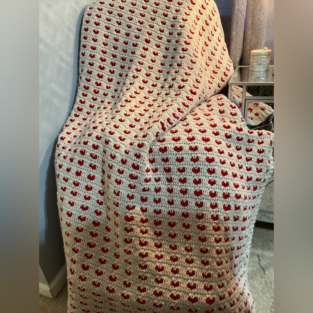 Crochet Heart Blanket